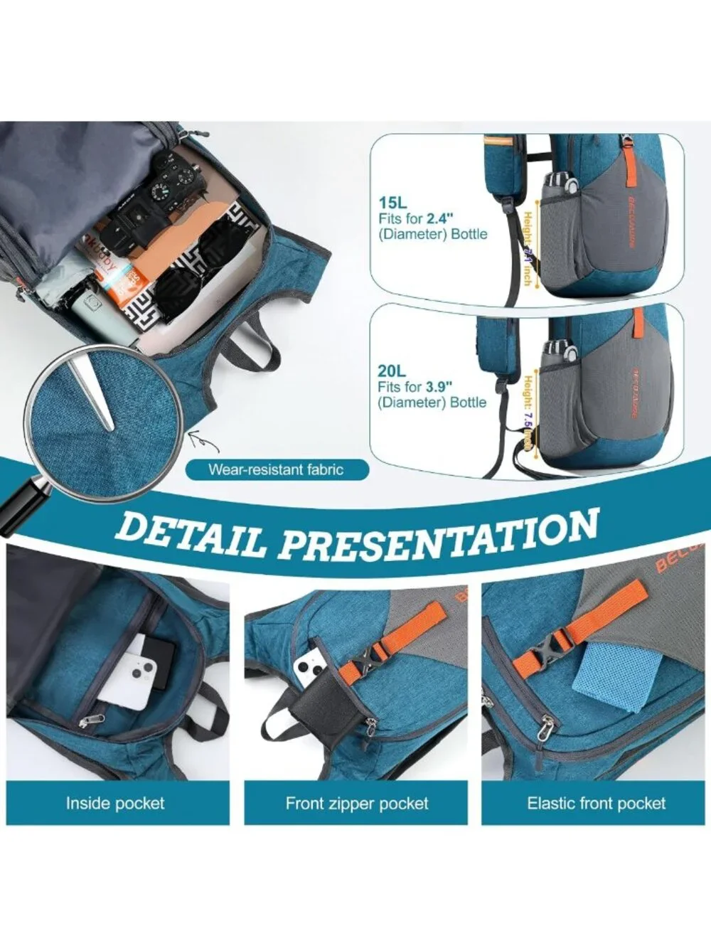 Ultralight 15L Foldable Hiking Backpack for Travel, Camping & Outdoor Adventures